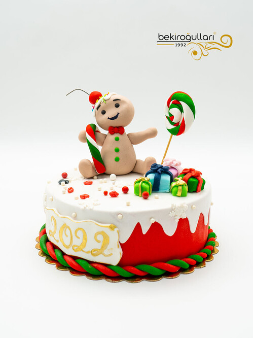 Renkli Şekerlemeler Yılbaşı Pasta