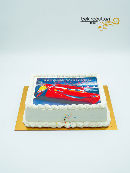 Şimşek Mqueen Resimli Pasta