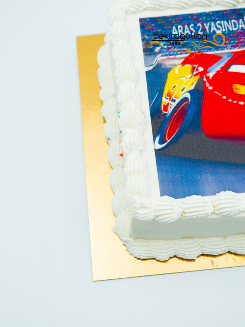 Şimşek Mqueen Resimli Pasta