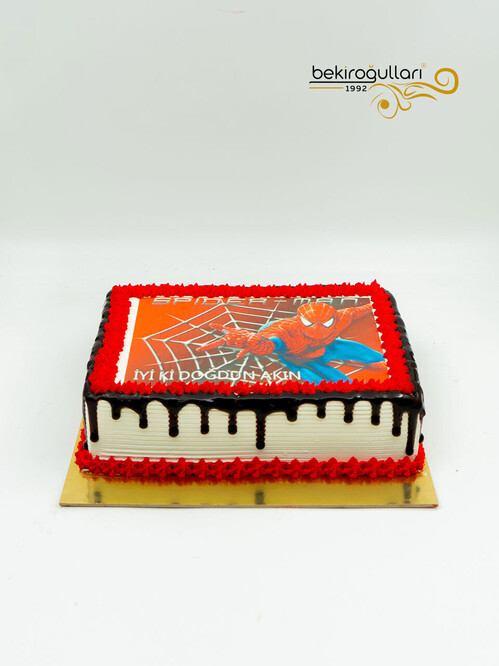 Spiderman Kare Resimli Pasta