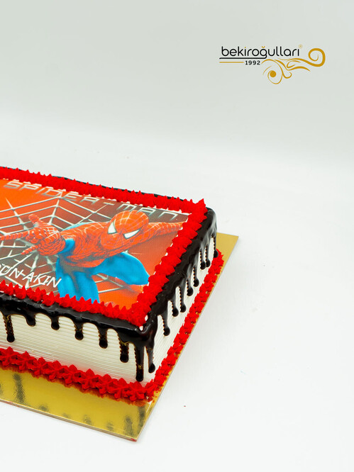 Spiderman Kare Resimli Pasta