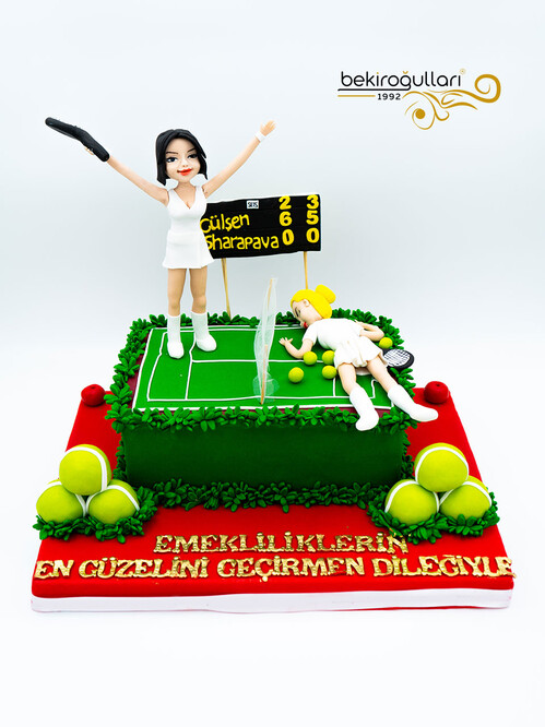 Tenis Konseptli Figürlü Pasta