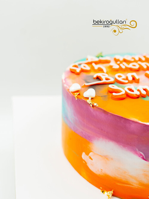 Turuncu Naked Sıvama Pasta