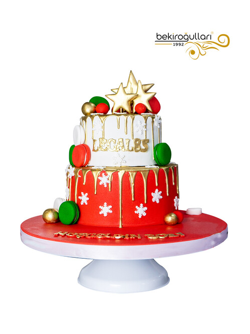 Yılbaşı Model Yıldızlı Konsept Doğum Günü Pastası