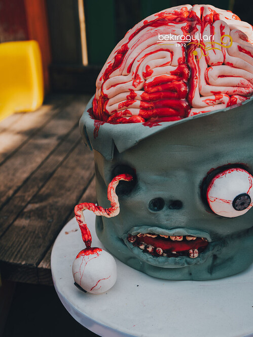 Zombi Temalı Konsept Pasta