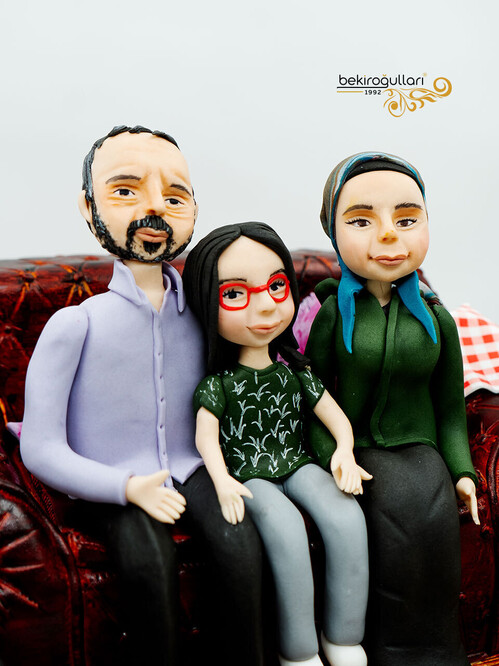 Aile Temalı Özel Tasarım Pasta