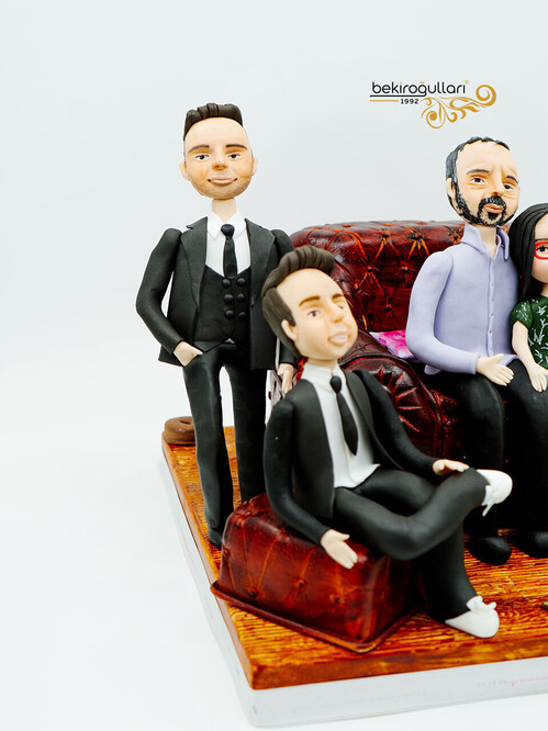 Aile Temalı Özel Tasarım Pasta