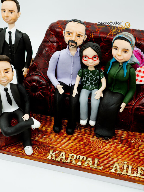 Aile Temalı Özel Tasarım Pasta