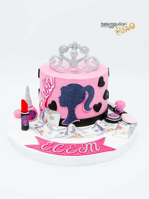 Barbie Temalı Butik Pasta