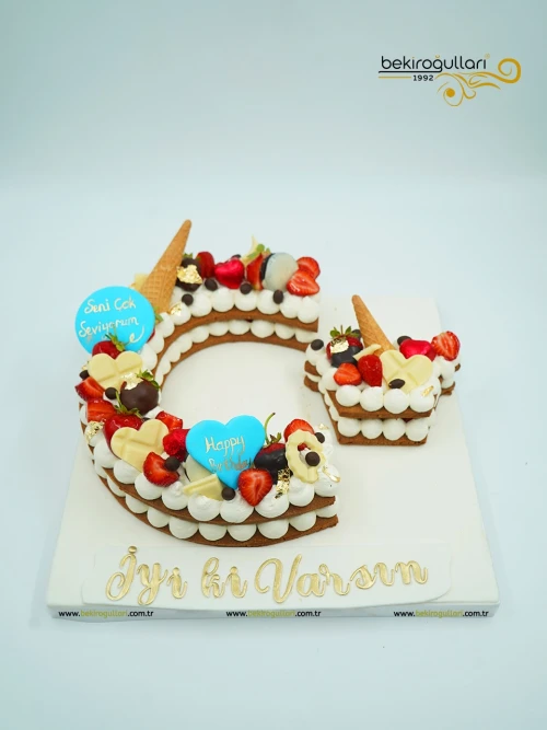 C Harf Kurabiye Pasta