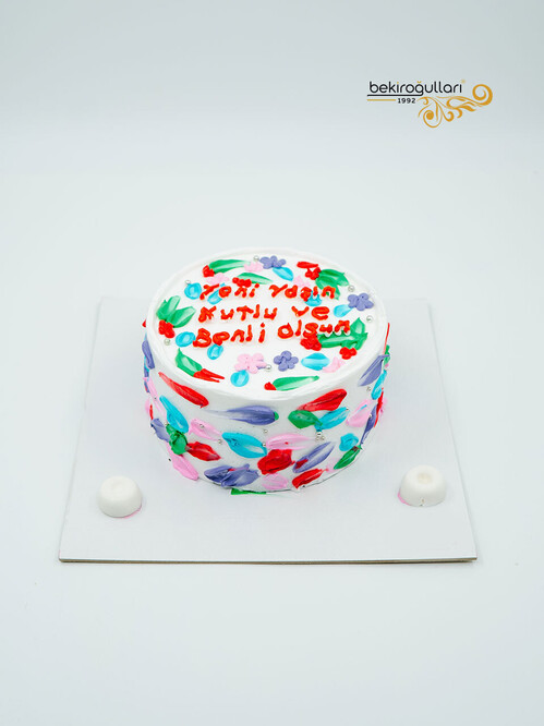 Çok Renkli Naked Sıvama Pasta