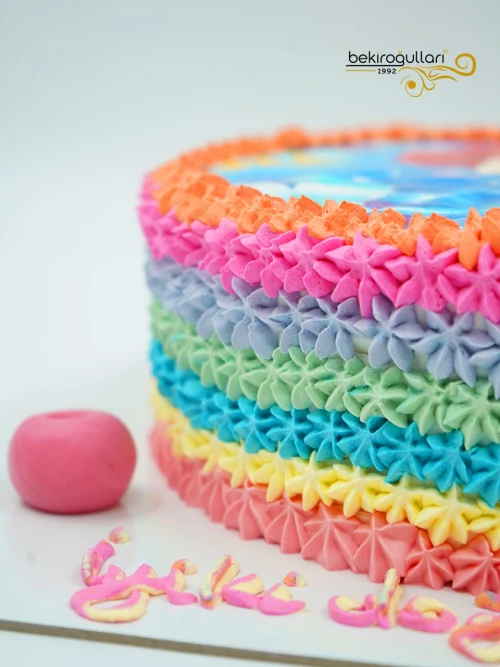 Deniz Kızı Resimli Pasta