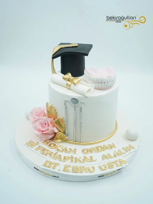 Diş Hekimi Mezuniyeti Tasarım Pasta