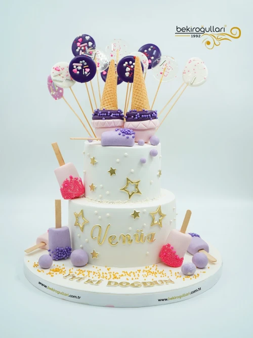 Dondurma Temalı Butik Pasta