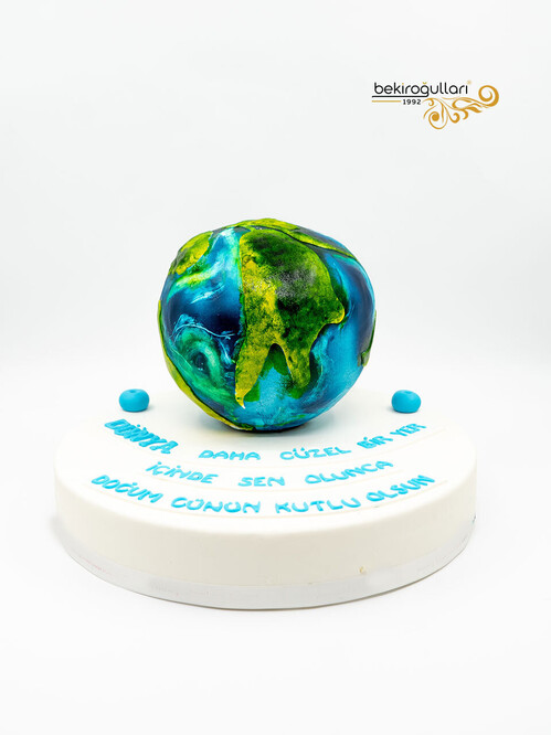 Dünya Şeklinde Konsept Pasta