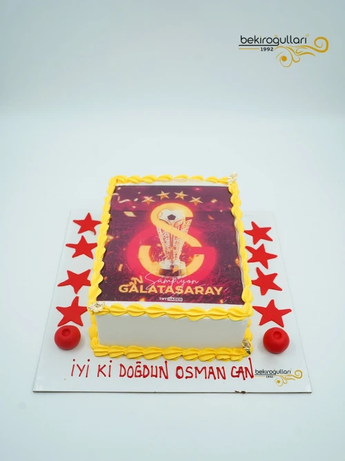 Galatasaray Temalı Resimli Pasta