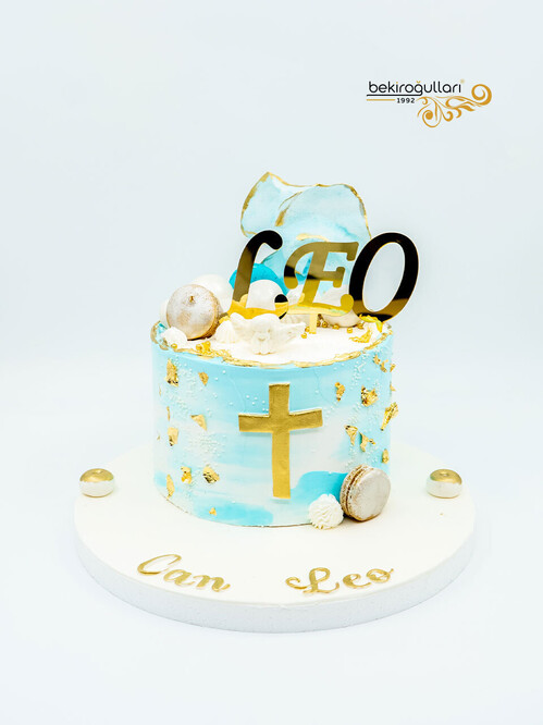 Gold İsim Süslemeli Butik Pasta