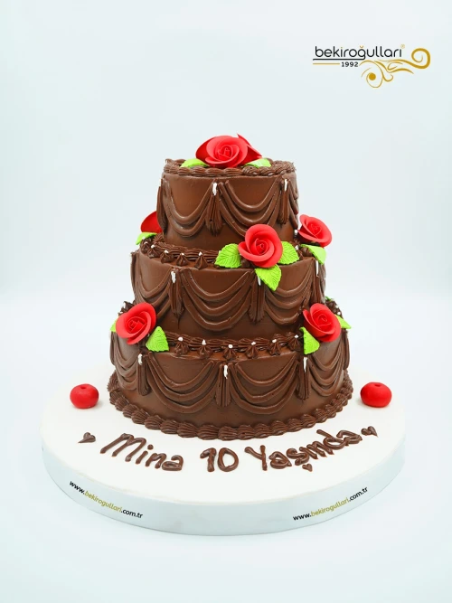 Gül Süslemeli Konsept Pasta