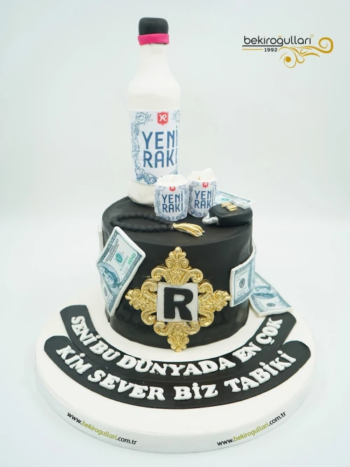 Harf Detaylı Rakı Butik Pasta