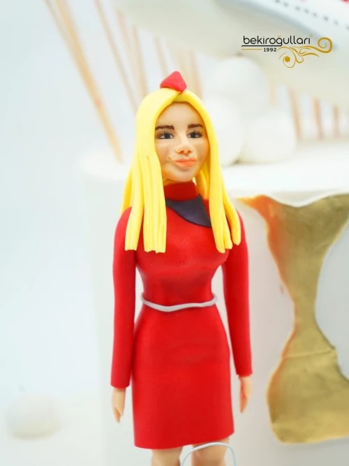 Hostes Temalı Butik Pasta