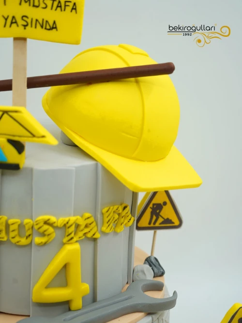 İnşaat Temalı Butik Pasta