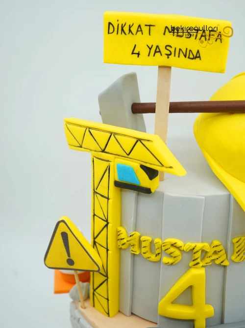 İnşaat Temalı Butik Pasta