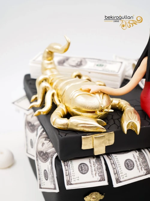 Kadın Figür Dolar Çanta Butik Pasta