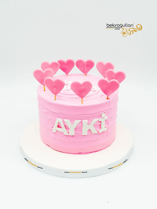 Kalp Detaylı Butik Pasta