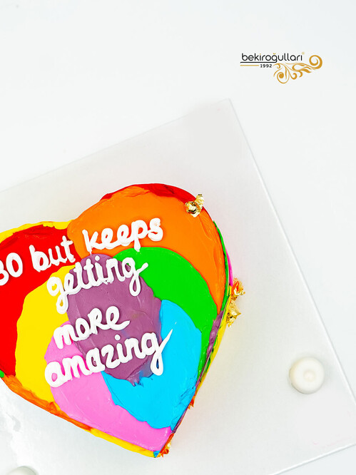 Kalp Naked Sıvama Pasta