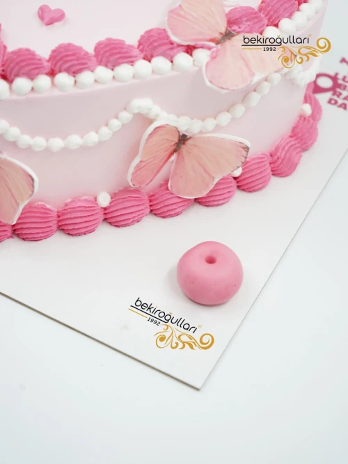 Kelebek Detay Pembe Naked Pasta