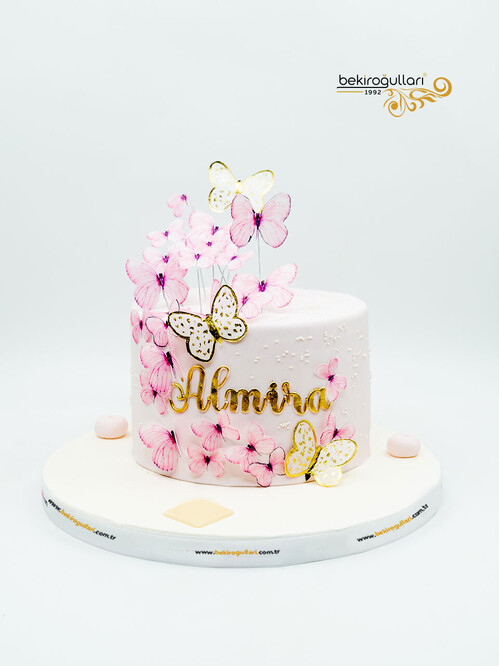 Kelebek Detaylı Butik Pasta