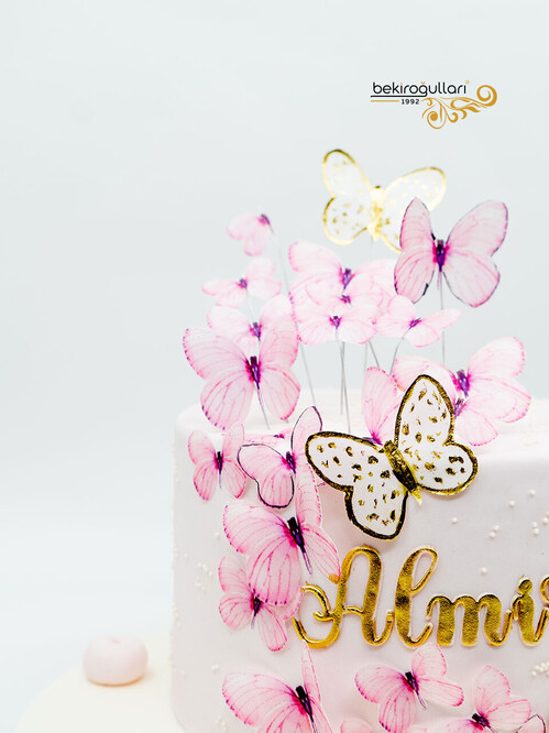 Kelebek Detaylı Butik Pasta