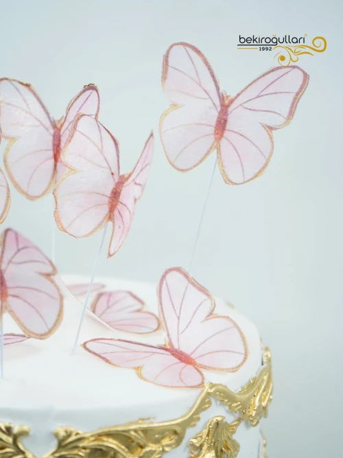 Kelebek Detaylı Butik Pasta