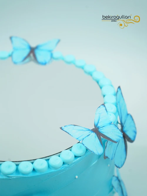 Kelebek Detaylı Selfie Cake