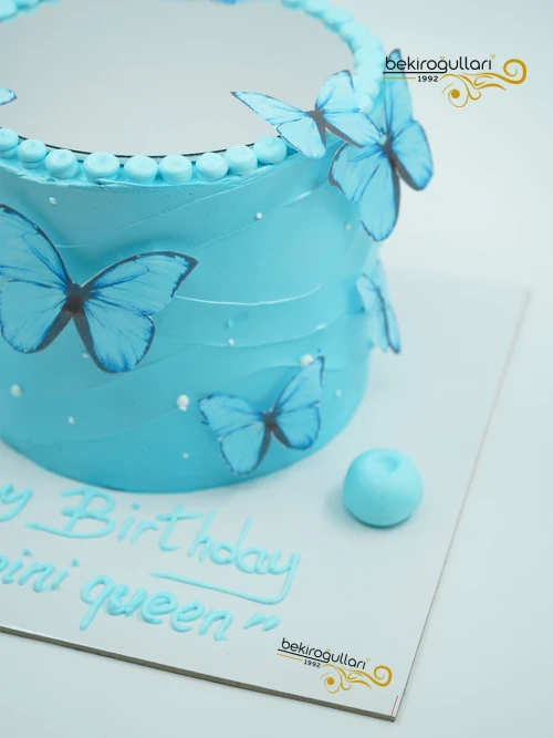 Kelebek Detaylı Selfie Cake