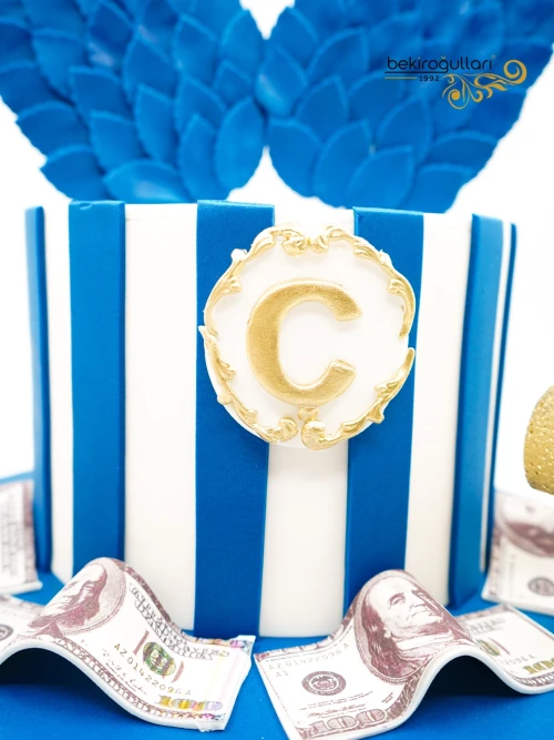 Mavi Kanat Detay Butik Pasta