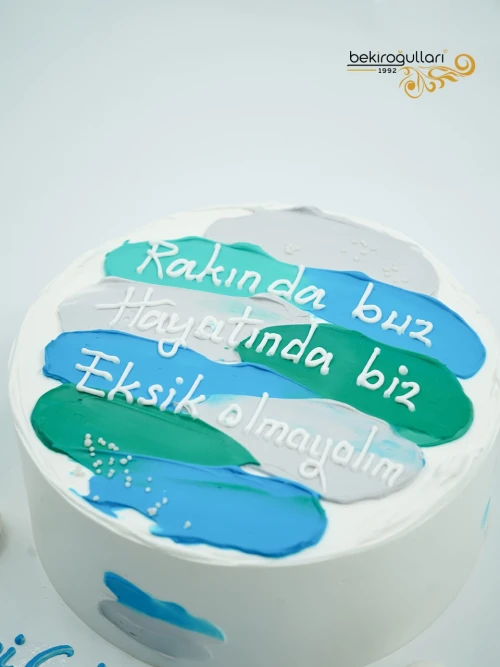 Mavi Ve Yeşil Naked Cake