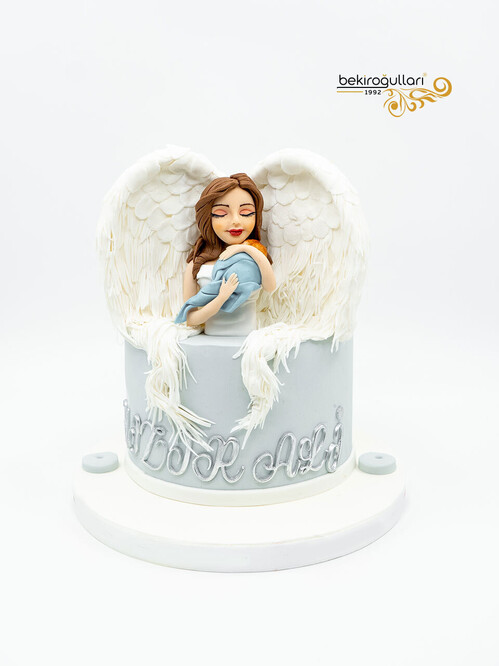 Melek Kanatlı Anne Bebek Pasta