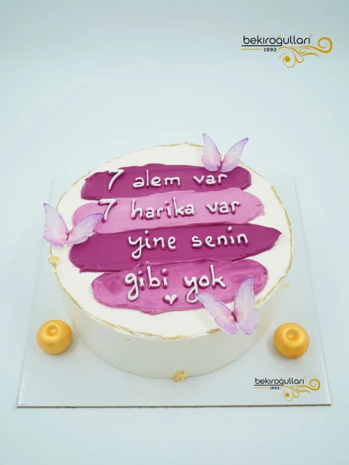 Mor Kelebek Süslemeli Naked Pasta