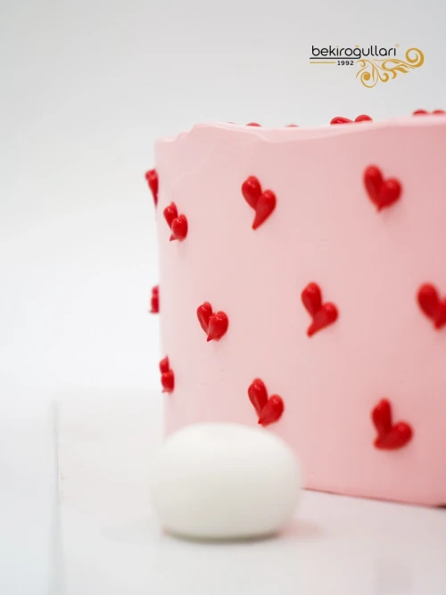 Pembe Kalp Naked Cake