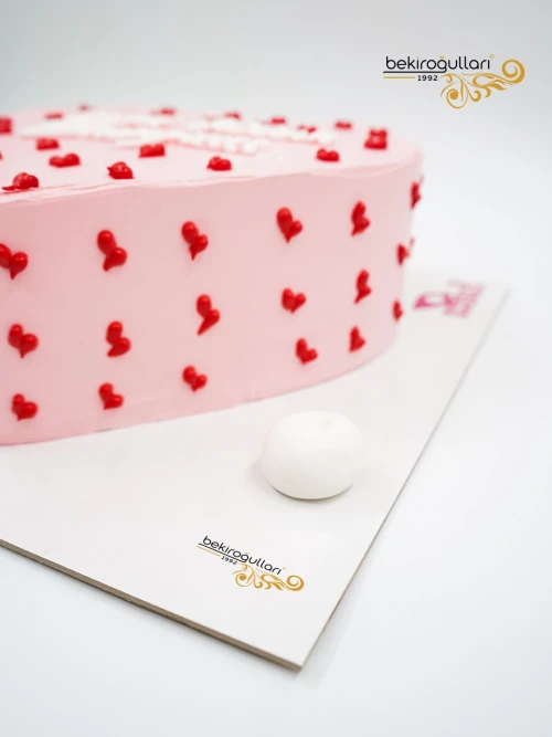 Pembe Kalp Naked Cake