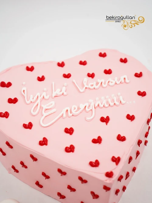 Pembe Kalp Naked Cake