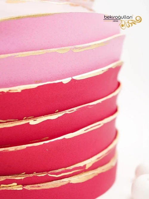 Pembe Orkide Detay Tasarım Pasta