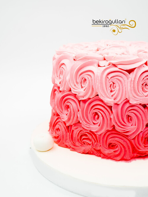 Pembe Tonları Sıvama Pasta