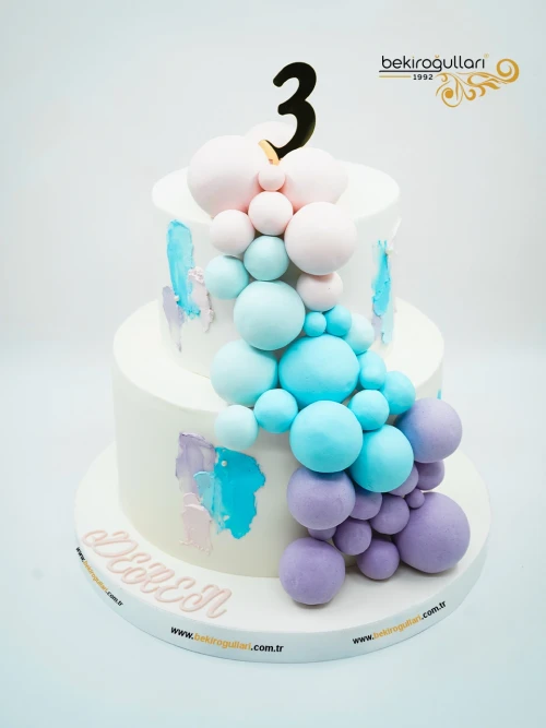 Renkli Toplar Tasarım Pasta