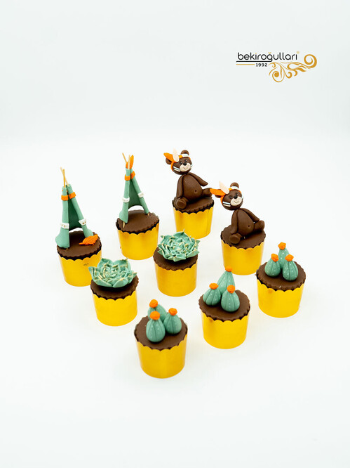 Sukulent Detaylı Cupcake
