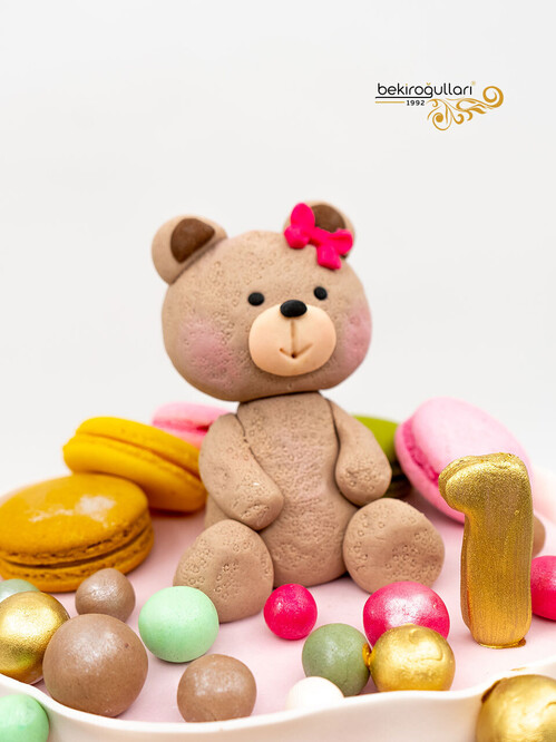 Süslemeli Ayı Butik Pasta