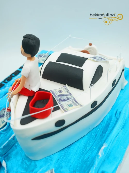 Tekne Ve Erkek Figür Butik Pasta