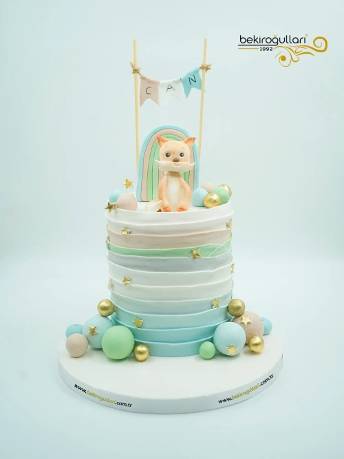 Tilki Figürlü Konsept Pasta