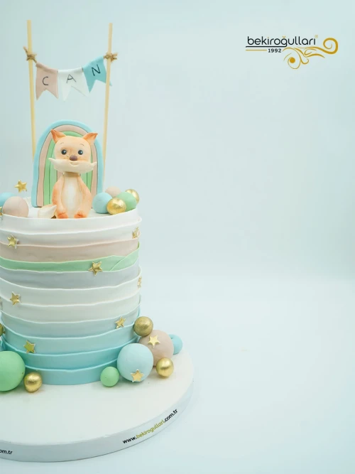 Tilki Figürlü Konsept Pasta